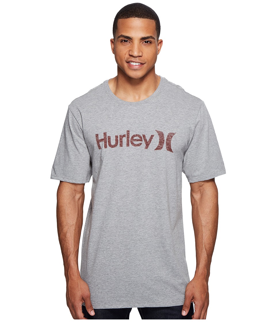 Hurley One and Only Push Through Tee (Dark Grey Heather) Men