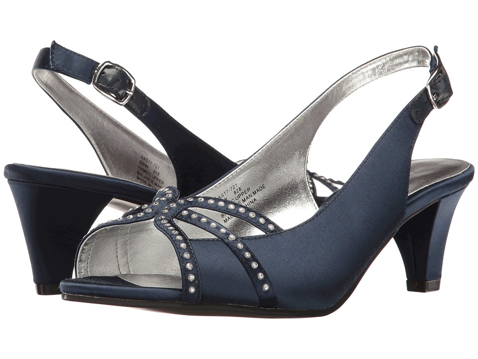David Tate Regal (Navy Satin) High Heels