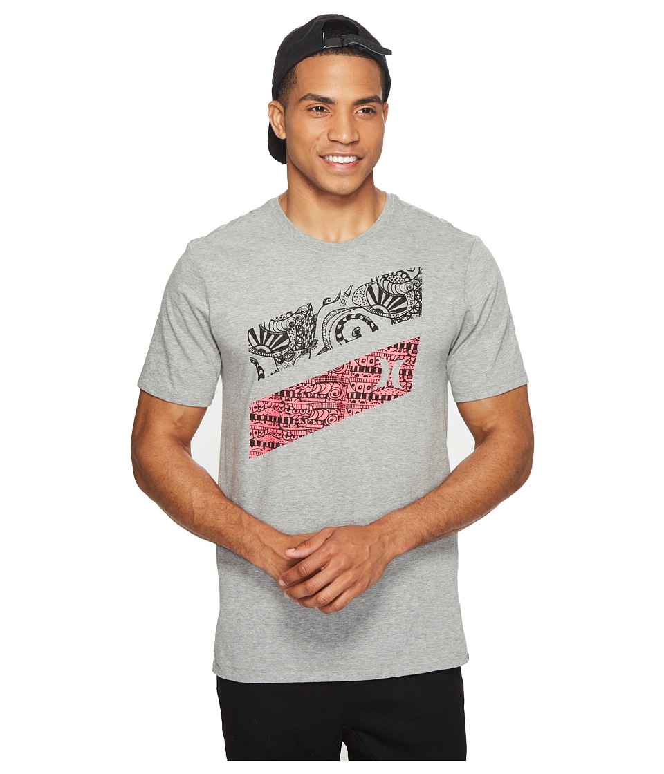 Hurley Icon Slash Julian Breast Cancer Tee (Dark Heather Grey) Men