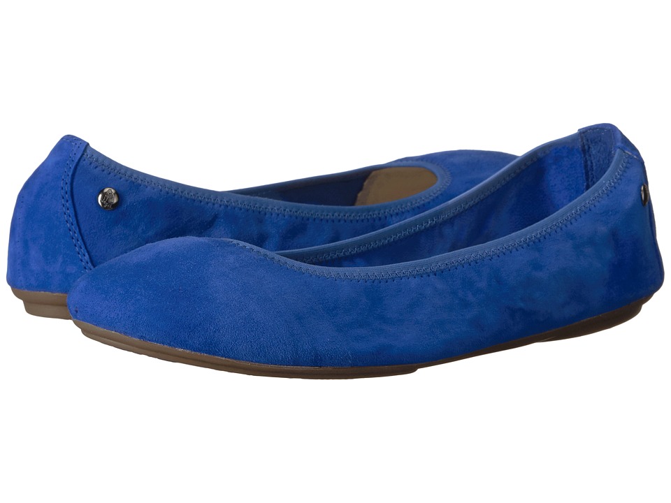 Hush Puppies Chaste Ballet (Azure Blue Suede) Women