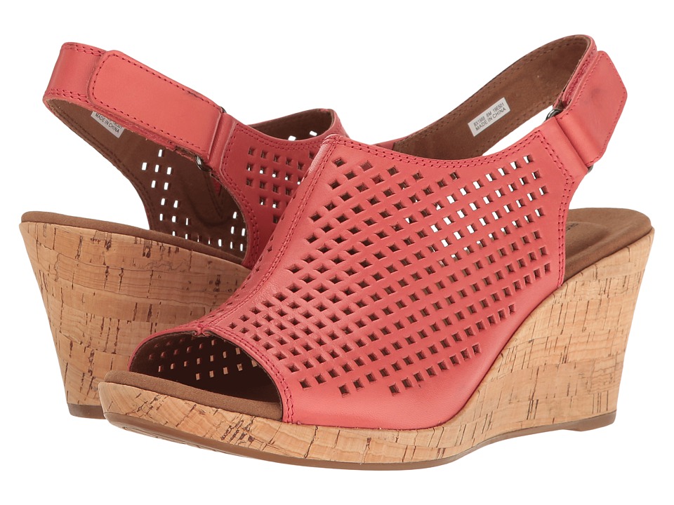 Rockport Briah Perf Sling (Coral Leather) Women
