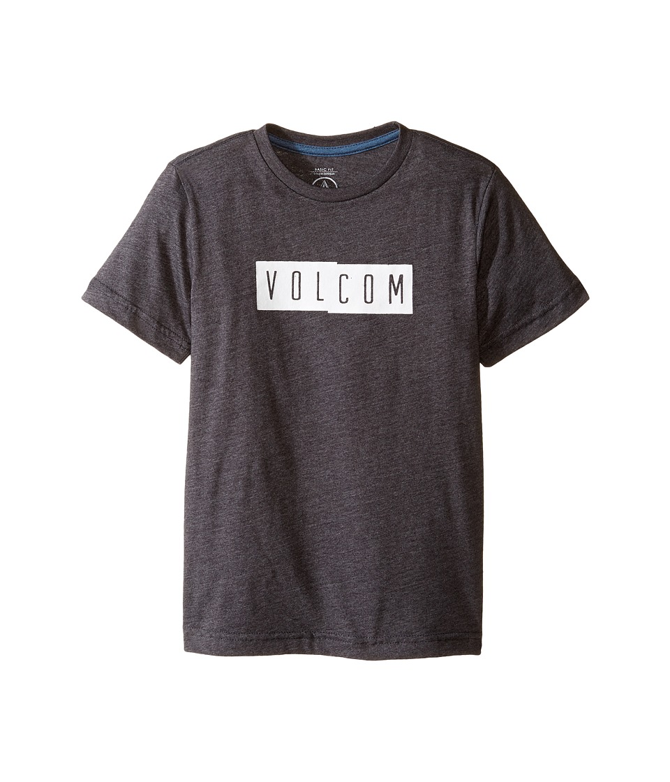Volcom Kids Shifty Short Sleeve Tee (Toddler/Little Kids) (Heather Black) Boy