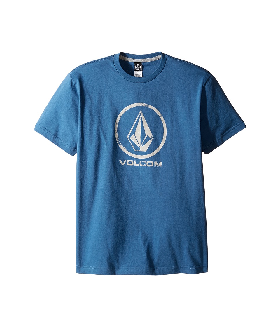 Volcom Kids Lino Stone Short Sleeve Tee (Big Kids) (Smokey Blue) Boy