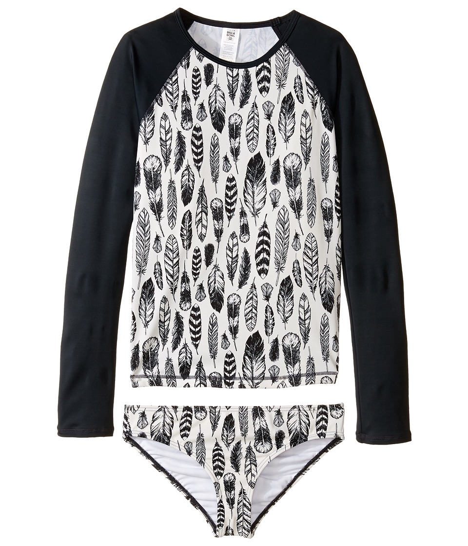 Billabong Kids Fly Away Long Sleeve Rashguard Set (Little Kids/Big Kids) (Seashell) Girl