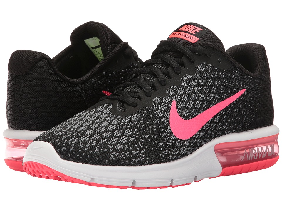 Nike Air Max Sequent 2 (Black/Racer Pink/Anthracite/Cool Grey) Women