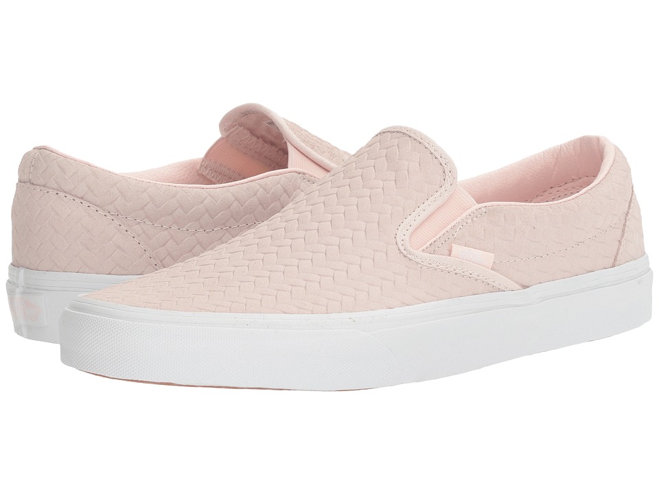 Vans Classic Slip-On ((Embossed Woven Suede) Rose Water) Skate Shoes