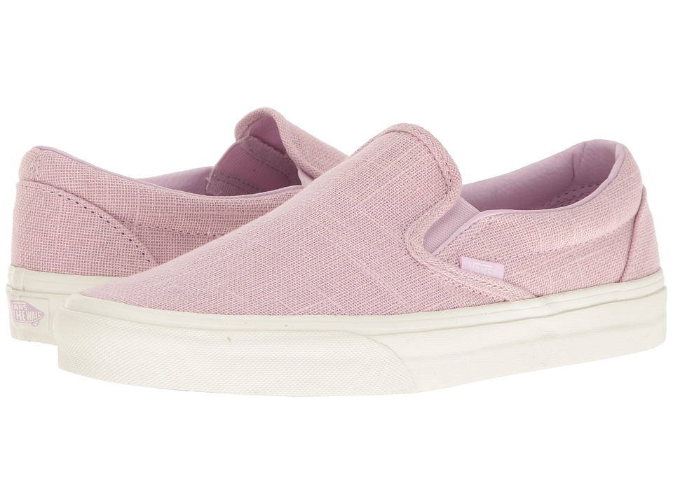 Vans Classic Slip-On ((Hemp Linen) Windsome Orchid) Skate Shoes