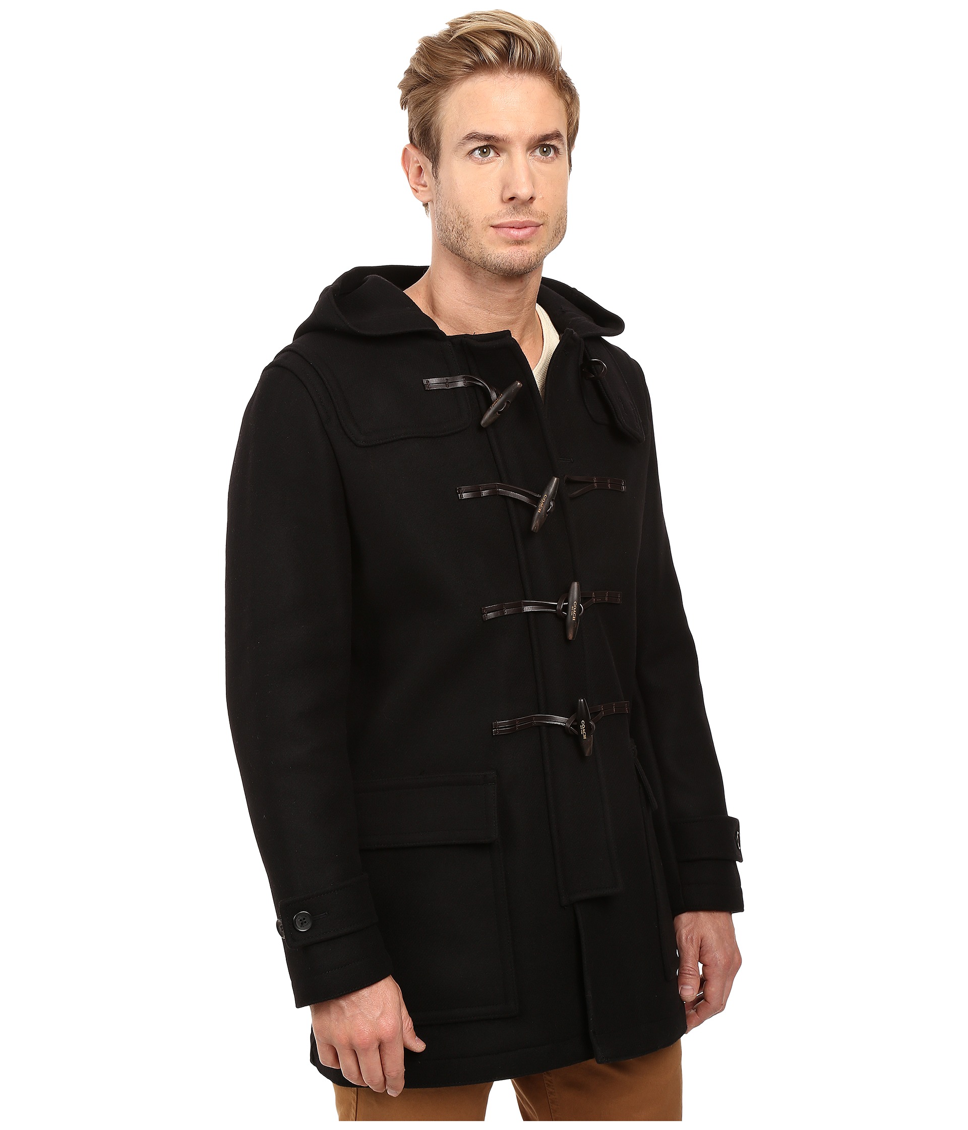 COACH Long Sleeves Crosby Wool Duffle Coat