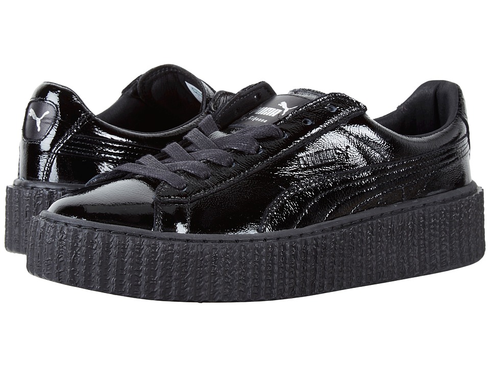 PUMA Creeper Wrinkled Patent (Puma Black/Puma Black) Women