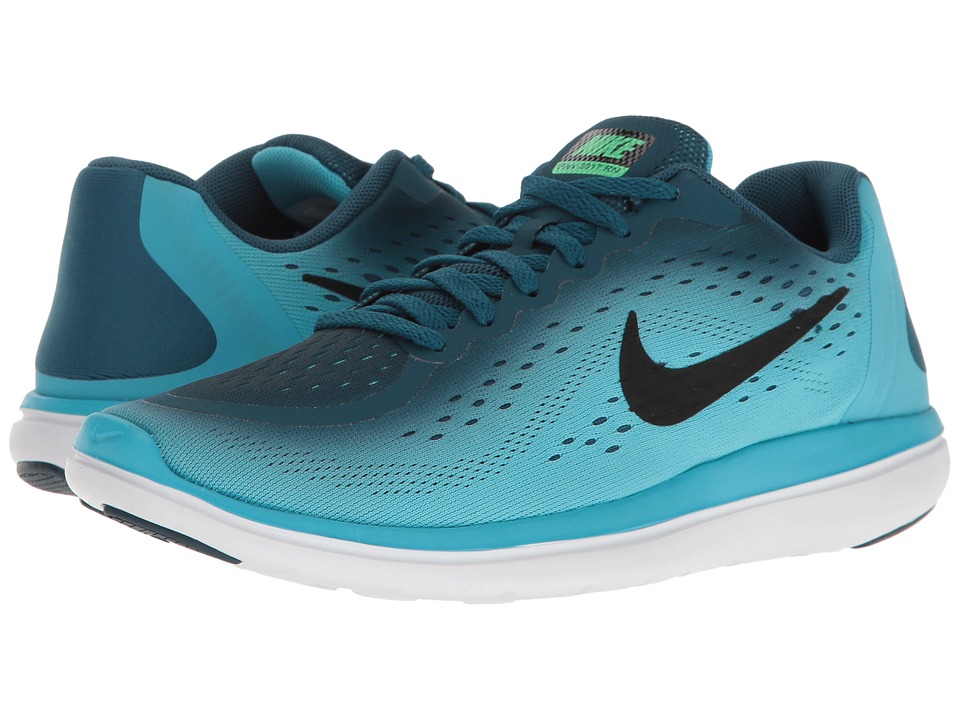 Nike Kids Flex RN 2017 (Big Kid) (Legion Blue/Black/Chlorine Blue) Boys Shoes