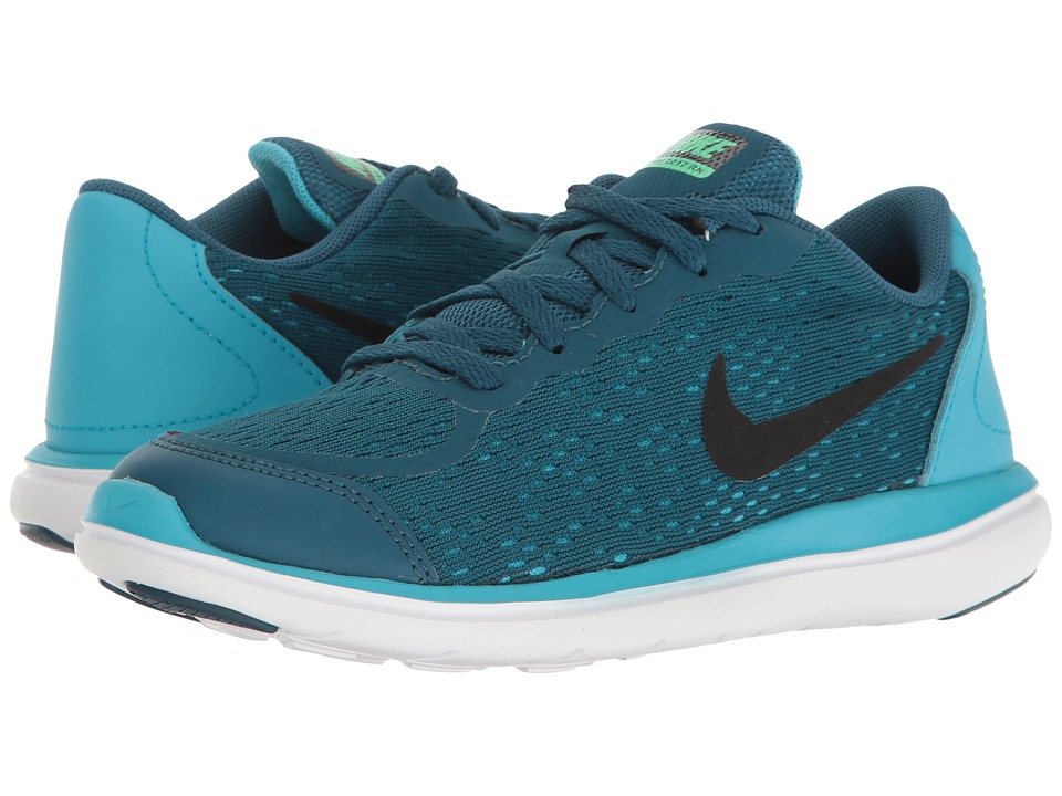Nike Kids Flex RN 2017 (Little Kid) (Legion Blue/Black/Chlorine Blue) Boys Shoes