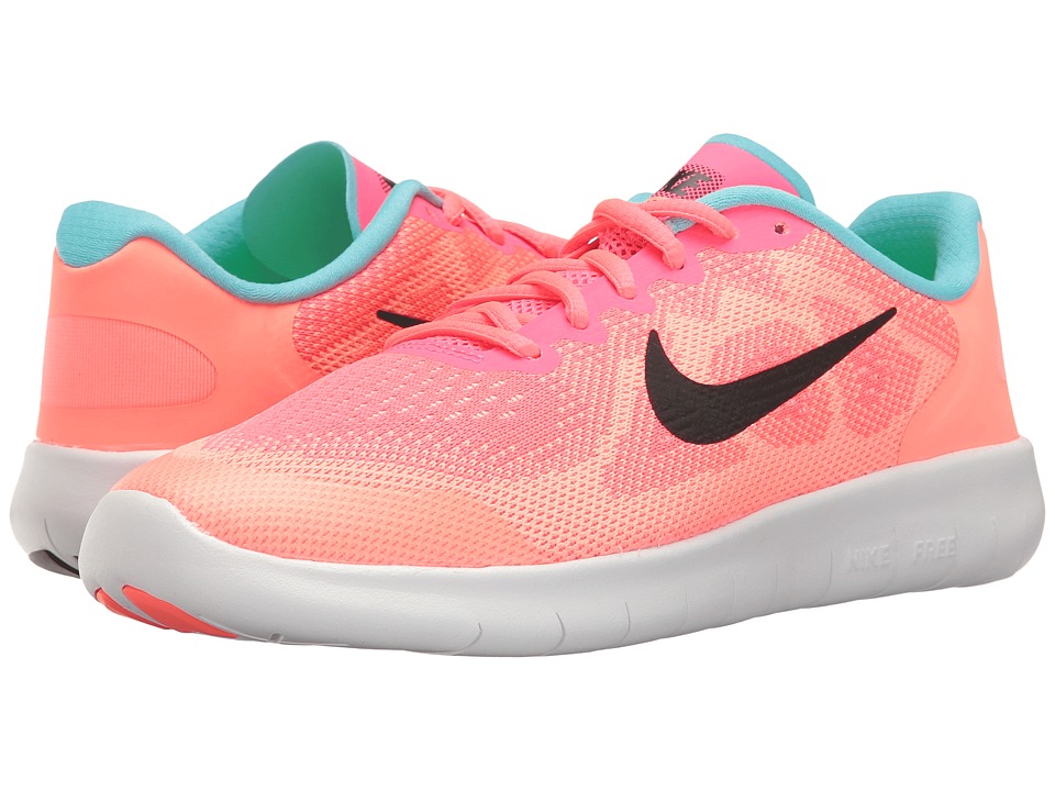 Nike Kids Free RN 2017 (Big Kid) (Racer Pink/Black/Lava Glow/Pure Platinum) Girls Shoes