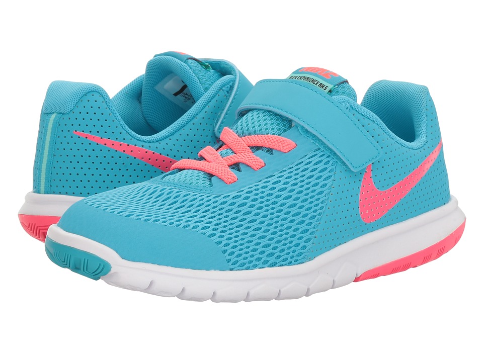 Nike Kids Flex Experience 5 (Little Kid) (Chlorine Blue/Racer Pink/Hyper Turquoise) Girls Shoes