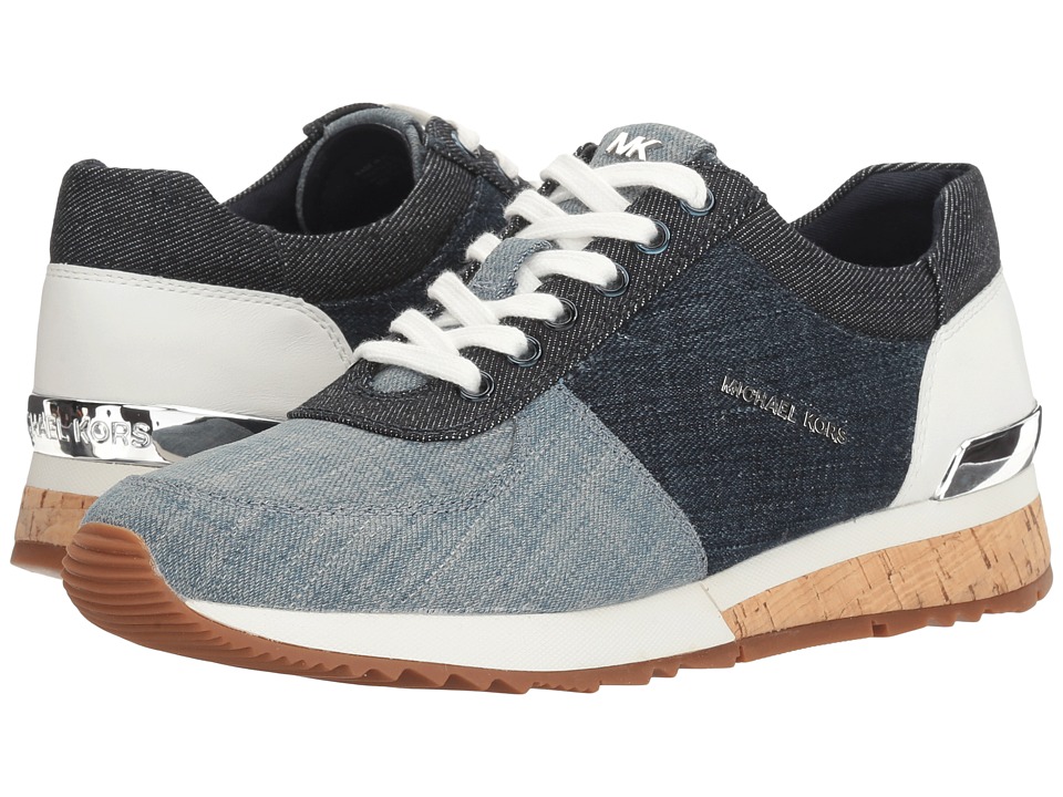 MICHAEL Michael Kors Allie Wrap Trainer (Denim Multi Denim/Suprema Nappa Sport/Cork) Women