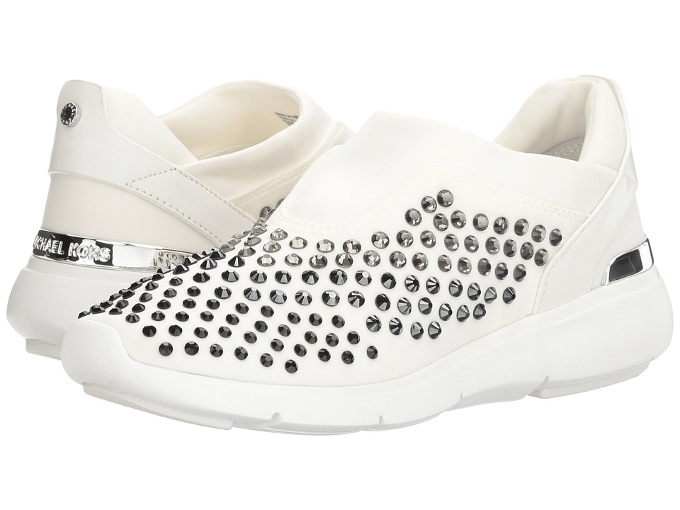 MICHAEL Michael Kors Ace Trainer (Optic White Scuba/Vachetta/Stones) Women