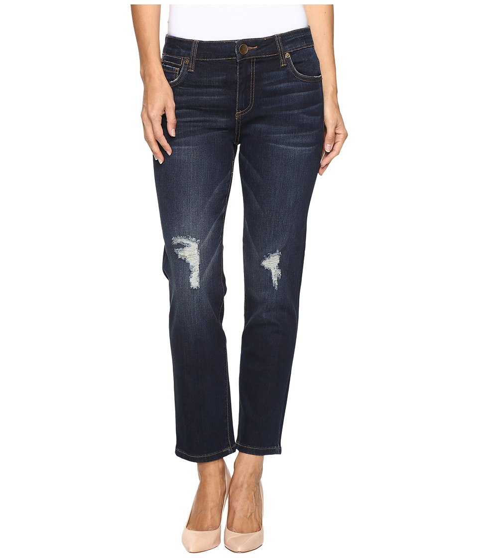 KUT from the Kloth Reese Ankle Straight Leg in Ease (Ease/Dark Stone Base Wash) Women
