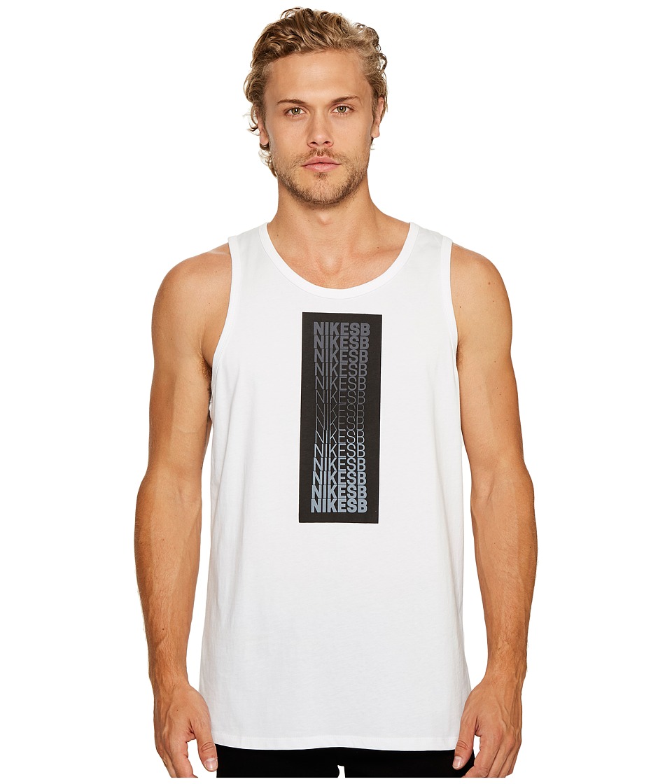 Nike SB SB Repeat Line Tank Top (White/Black) Men