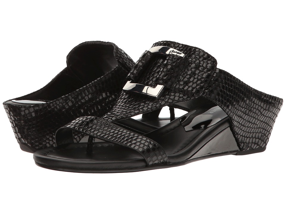 Donald J Pliner Daun (Black Patent Snake) Women
