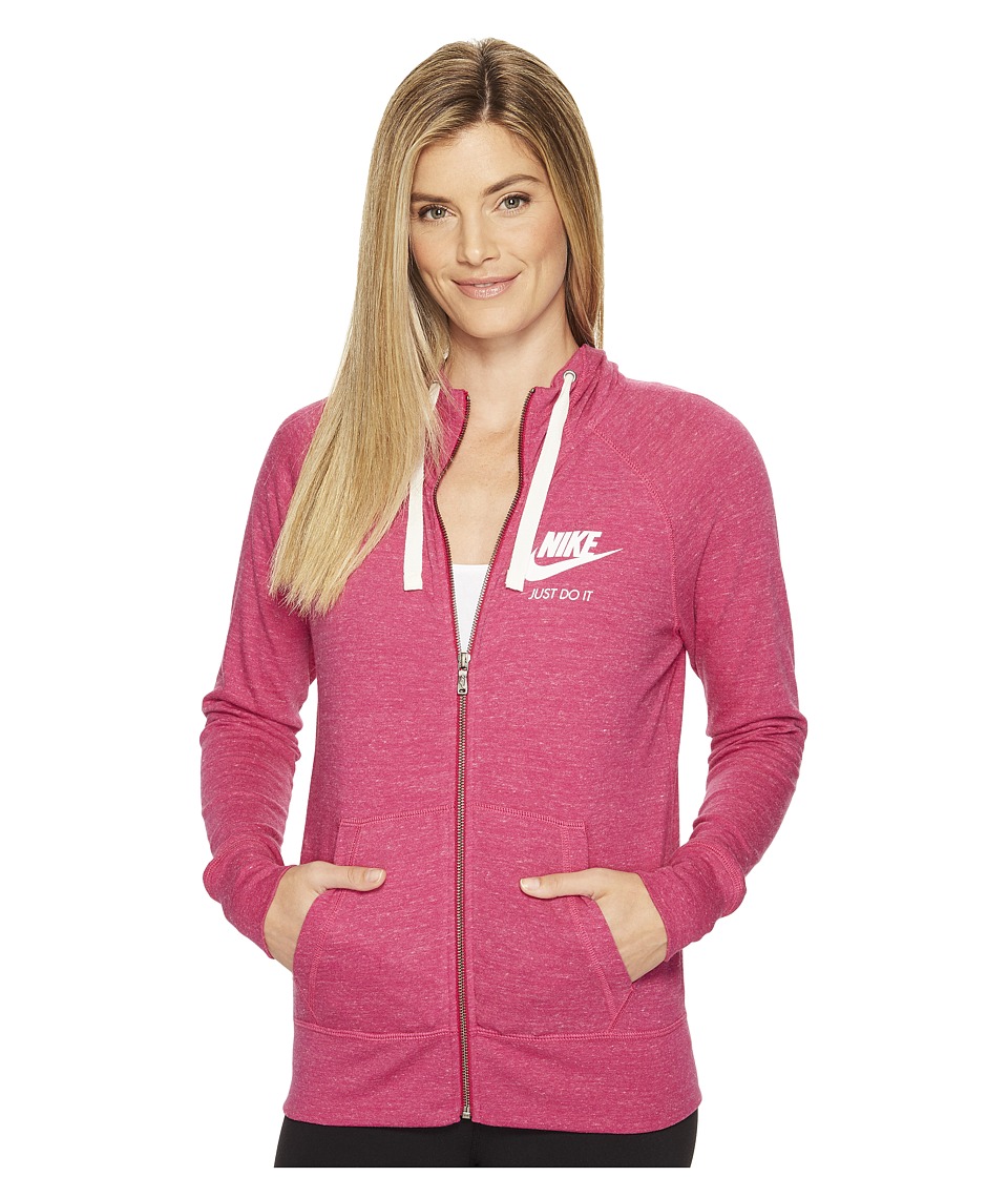 Nike Sportswear Full-Zip Hoodie (Sport Fuchsia/Sail) Women