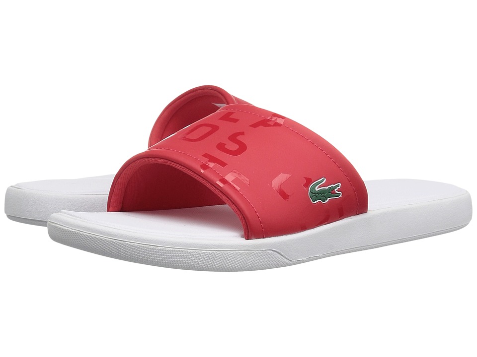 red lacoste sliders