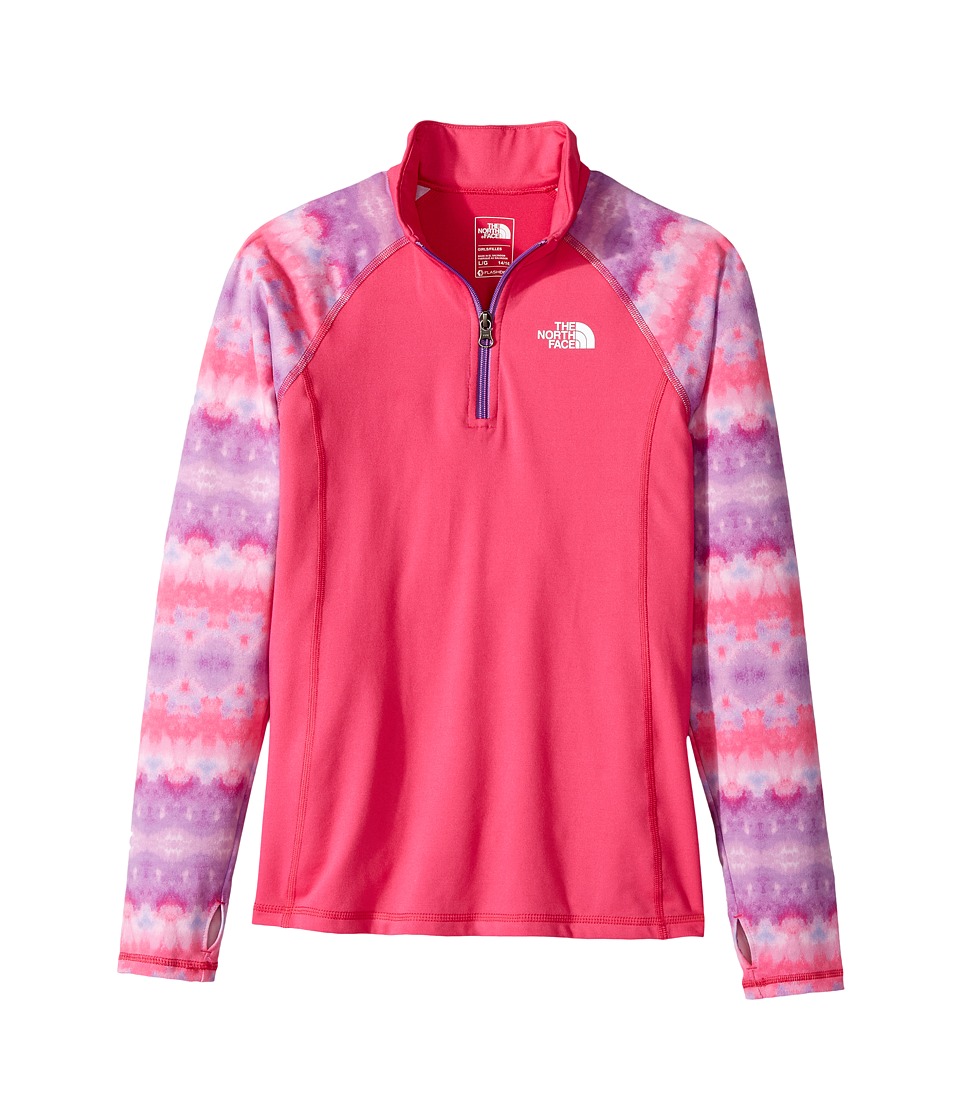 The North Face Kids Pulse 1/4 Zip (Little Kids/Big Kids) (Petticoat Pink) Girl