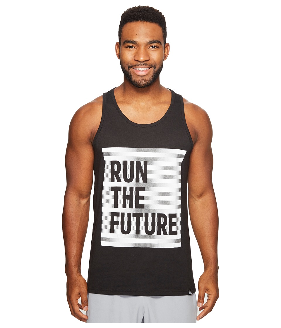 adidas Run The Future Tank Top (Black/Reflective Silver/White) Men