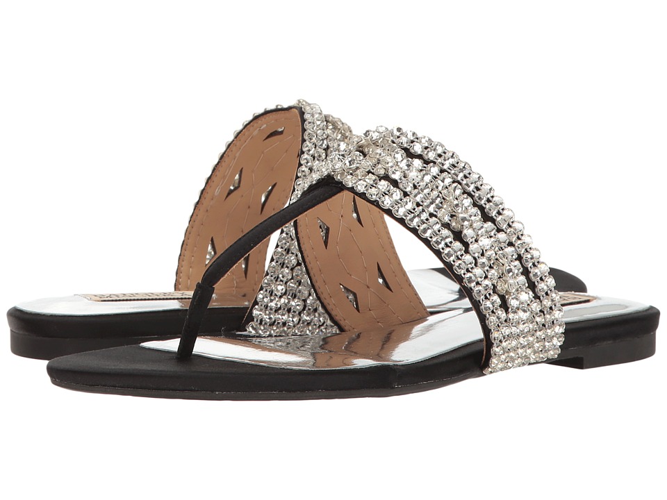 Badgley Mischka Trent (Black Satin) Women