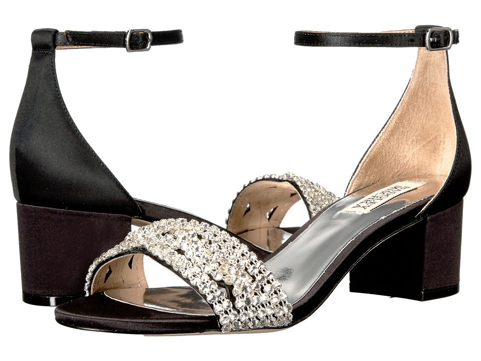 Badgley Mischka Triana (Black Satin) Women