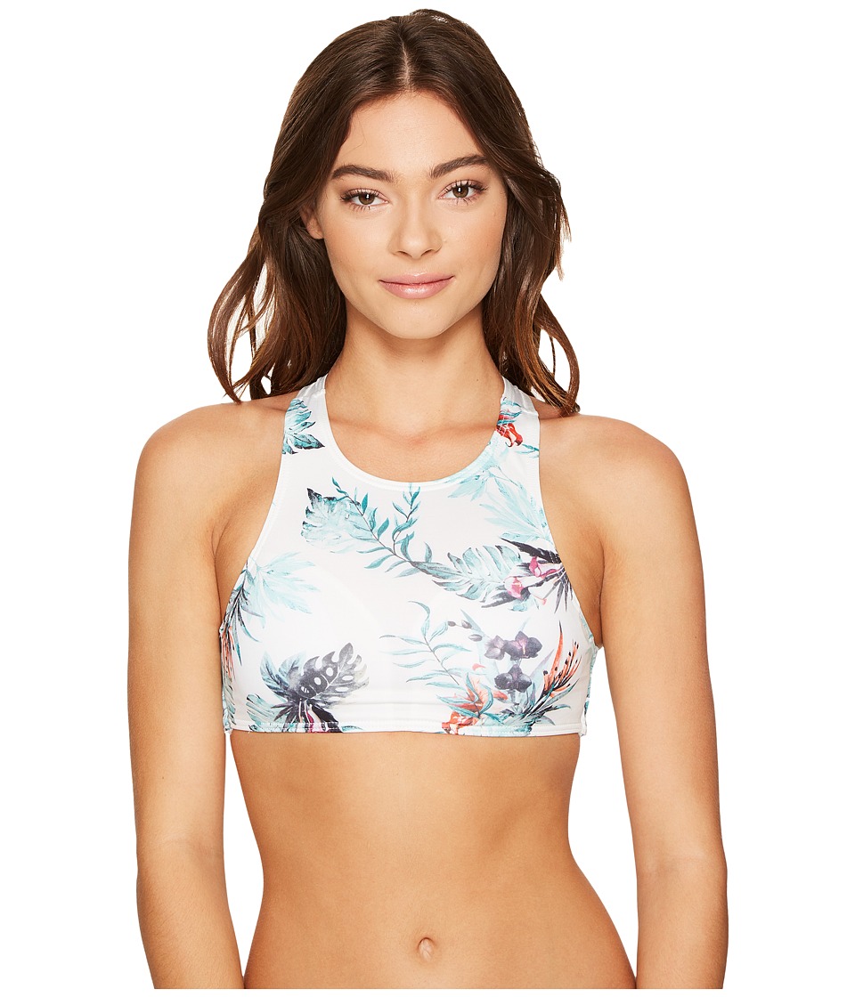 Roxy Shady Palm Crop Bikini Top (Marshmallow Cariban Flowers) Women