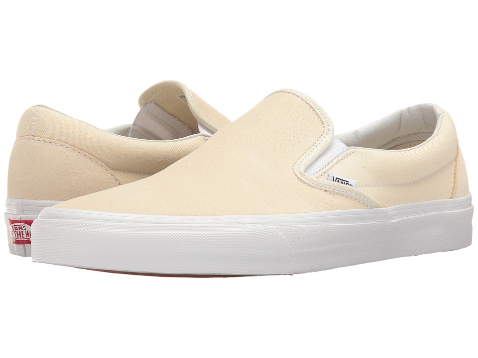 Vans Classic Slip-On ((Suede/Canvas) Afterglow/True White) Skate Shoes