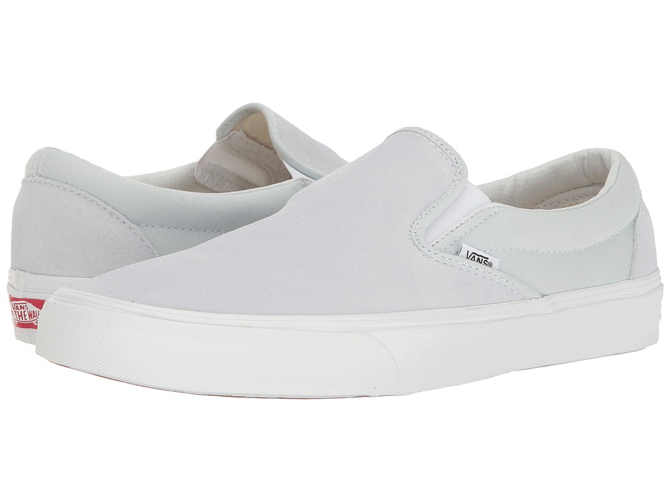 Vans Classic Slip-On ((Suede/Canvas) Illusion Blue/True White) Skate Shoes