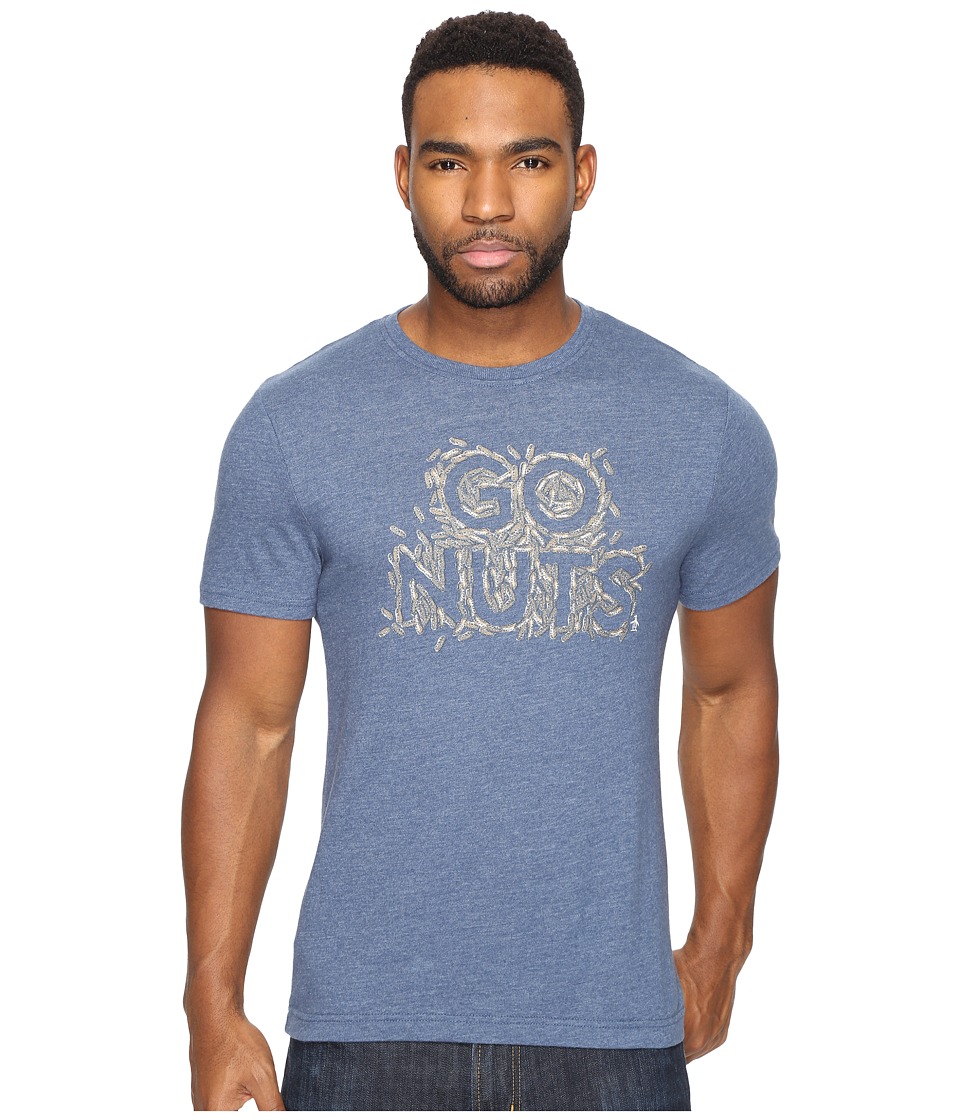 UPC 740670000121 product image for Original Penguin - Short Sleeve Go Nuts Tee (Dark Denim) Men's T Shirt | upcitemdb.com