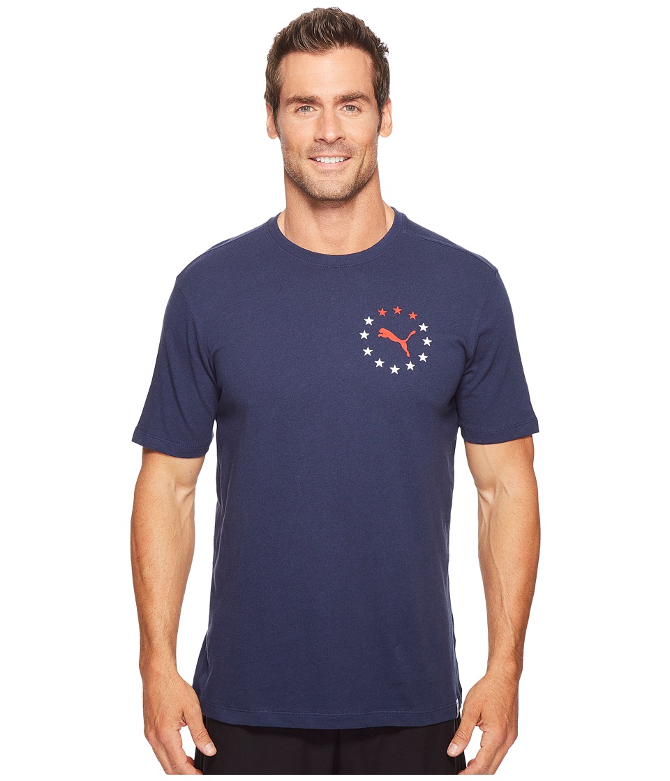 PUMA Puma Multi-Pride Tee (Peacoat/Puma Red) Men