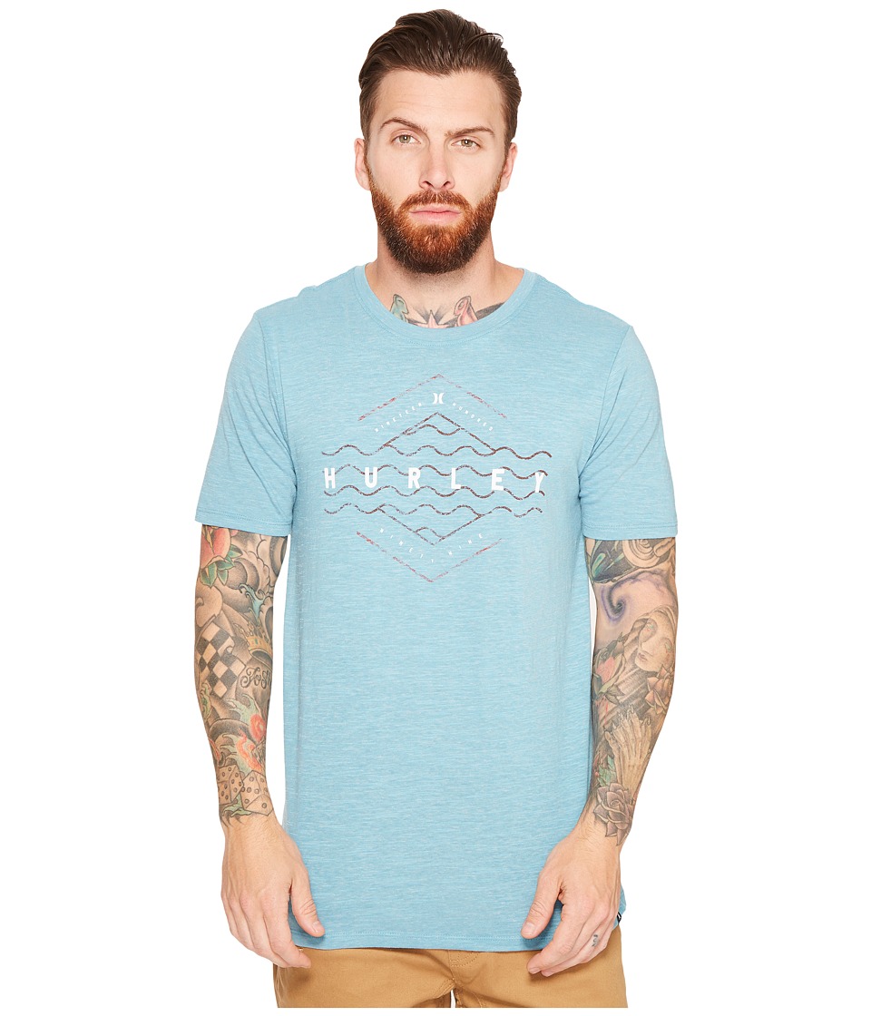Hurley The Liner Tri-Blend Tee (Chlorine Blue) Men