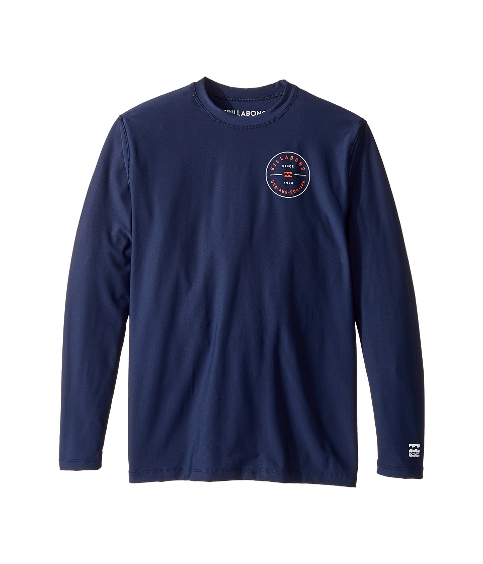 Billabong Kids Rotor LF Long Sleeve Wetshirt (Toddler/Little Kids/Big Kids) (Navy) Boy