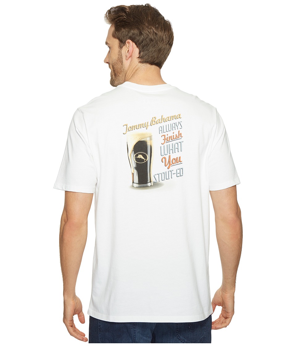 Tommy Bahama Finish What You Stouted Tee (White) Men