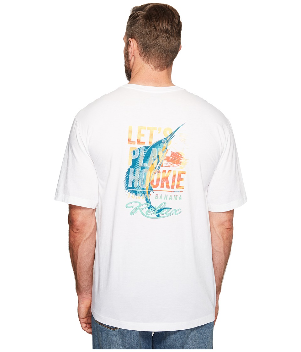 Tommy Bahama Big & Tall Big Tall Lets Play Hookie Tee (White) Men