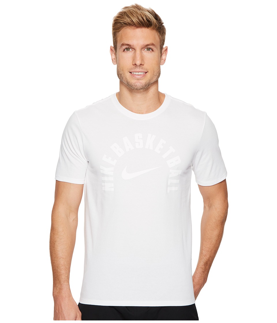 Nike Dry Core Practice Basketball T-Shirt (White/White) Men