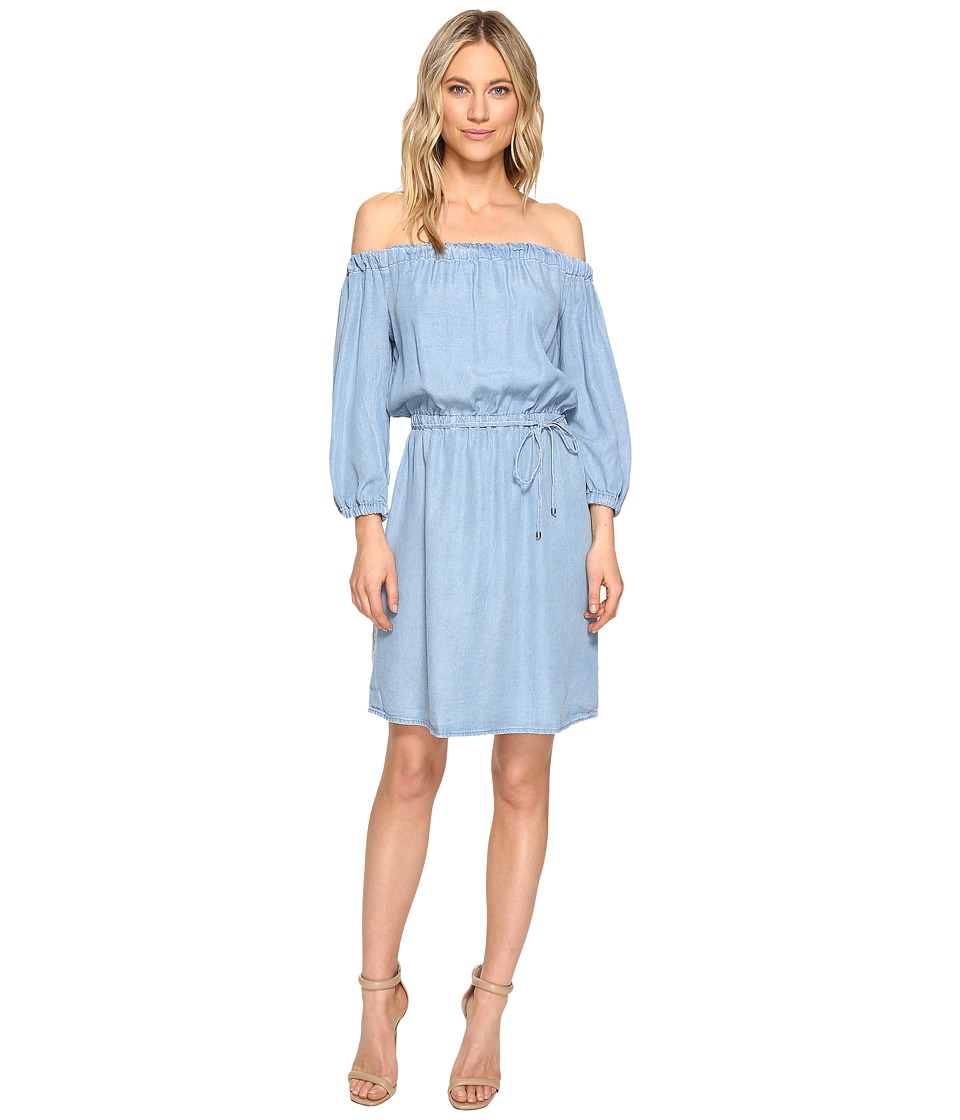 Splendid Off Shoulder Dress (Light Wash) Women