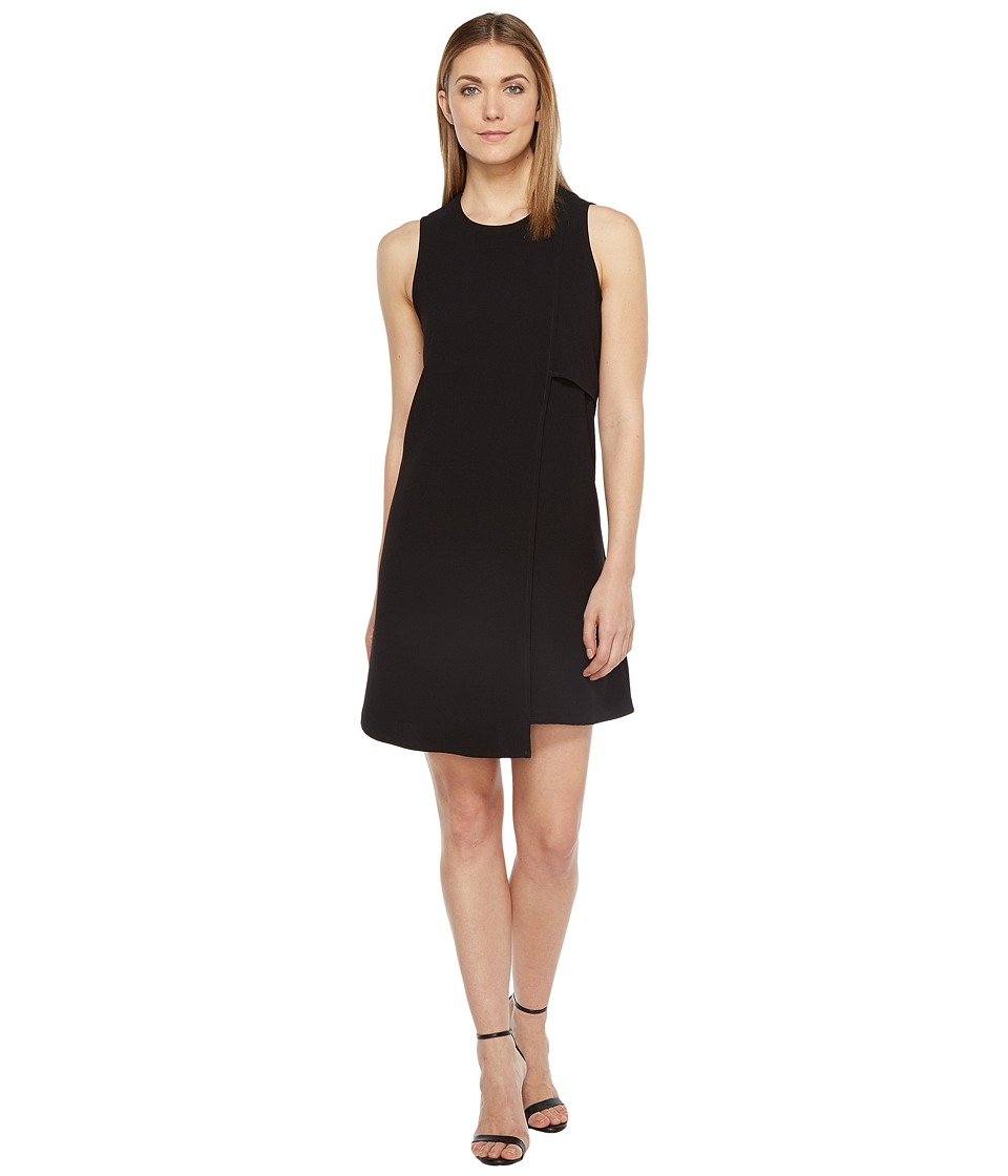 Karen Kane Asymmetric Shift Dress (Black) Women