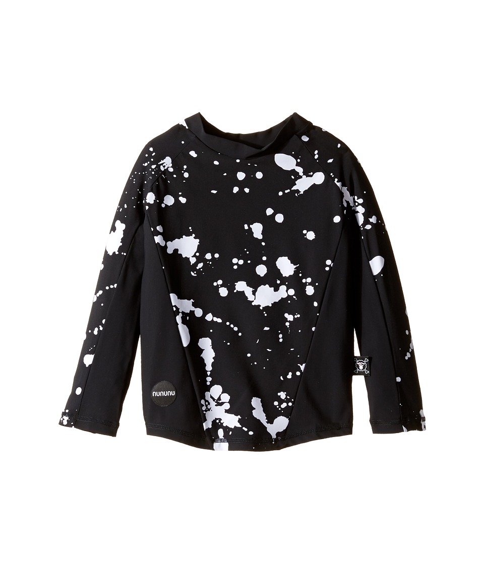 Nununu Long Sleeve Rashguard (Toddler/Little Kids) (Black) Girl