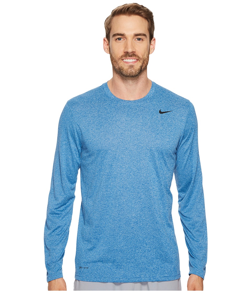 Nike Legend 2.0 Long Sleeve Tee (Blue Jay/Cerulean/Heather/Black) Men