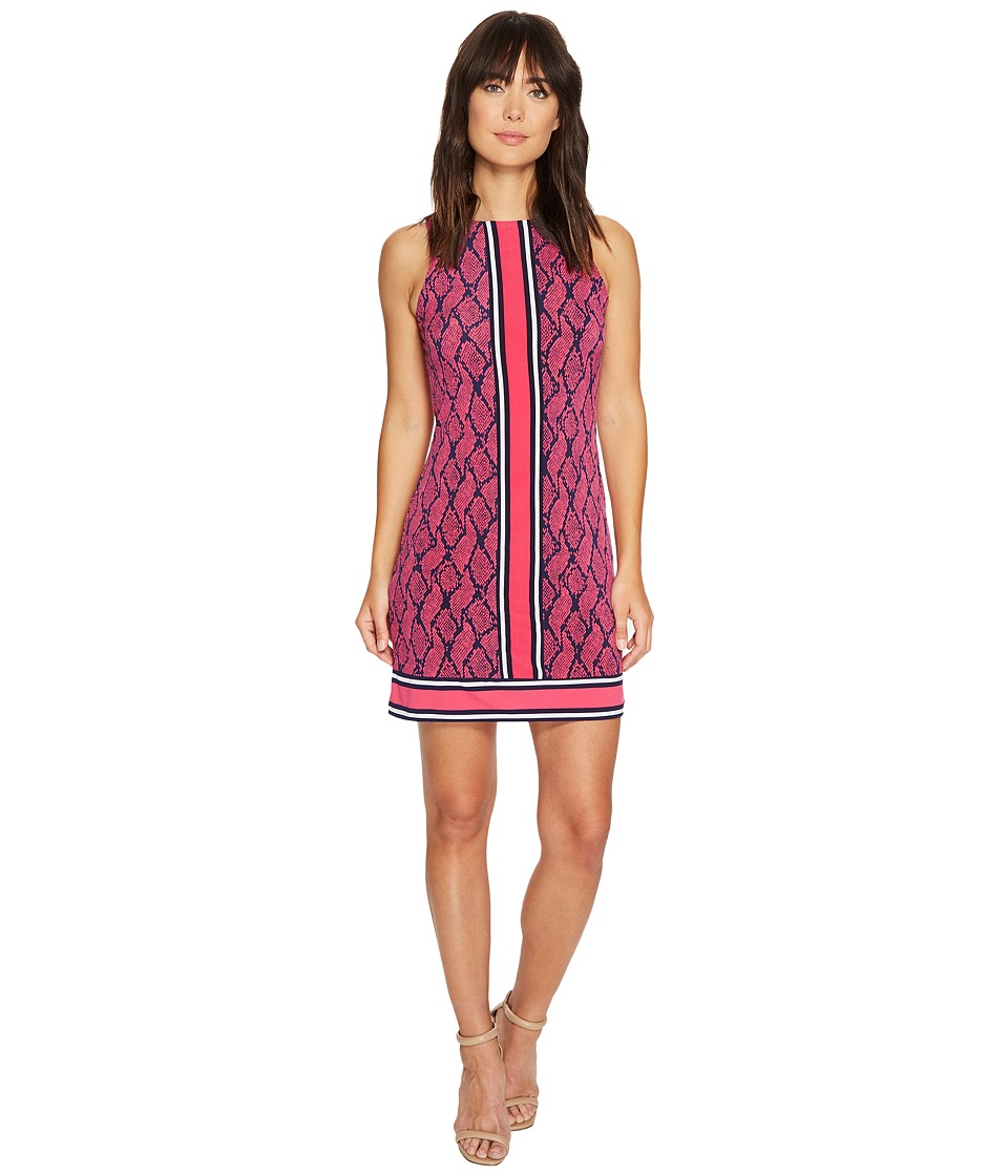 MICHAEL Michael Kors Graphic Mamba Border Dress (Electric Pink) Women