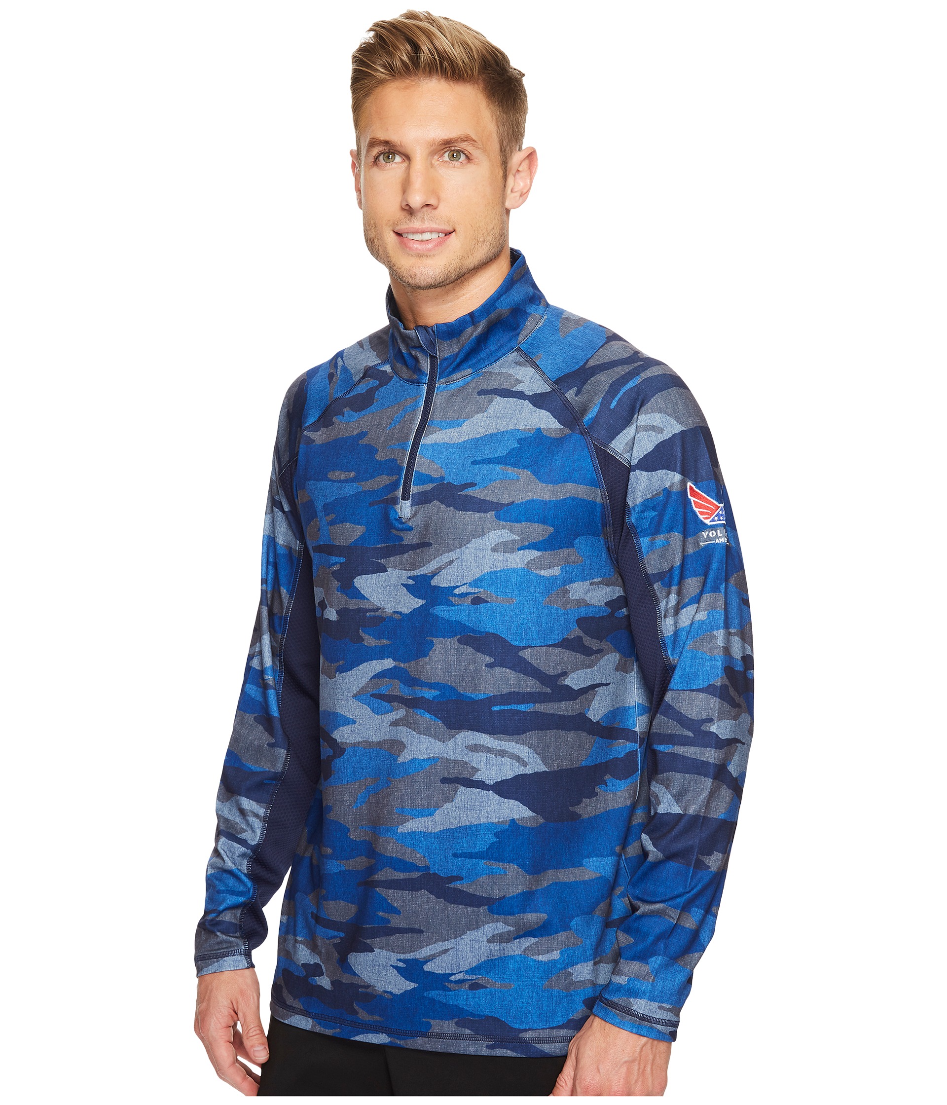 puma blue camo golf shirt