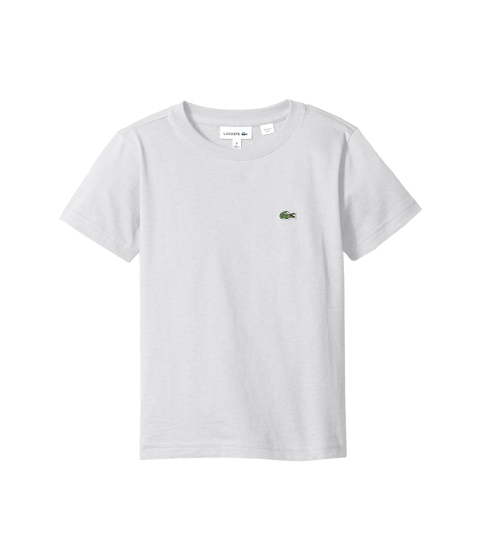 Lacoste Kids Short Sleeve Crew Neck Tee (Toddler/Little Kids/Big Kids) (White) Boy