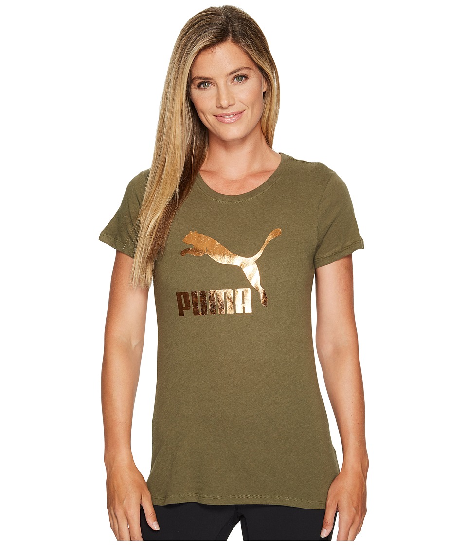 PUMA Archive Life Tee (Olive Knight Copper Foil) Women
