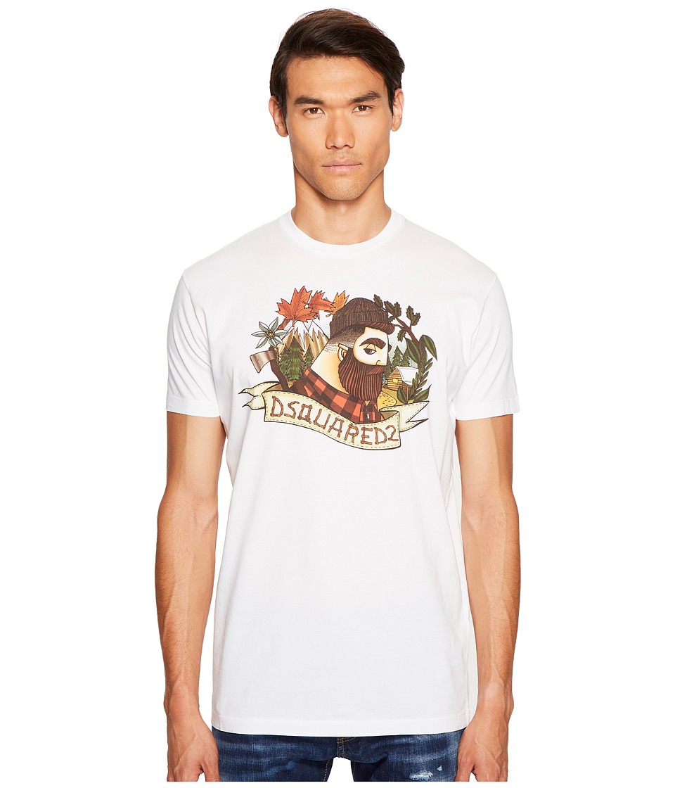 DSQUARED2 Mountain Print T-Shirt (White) Men