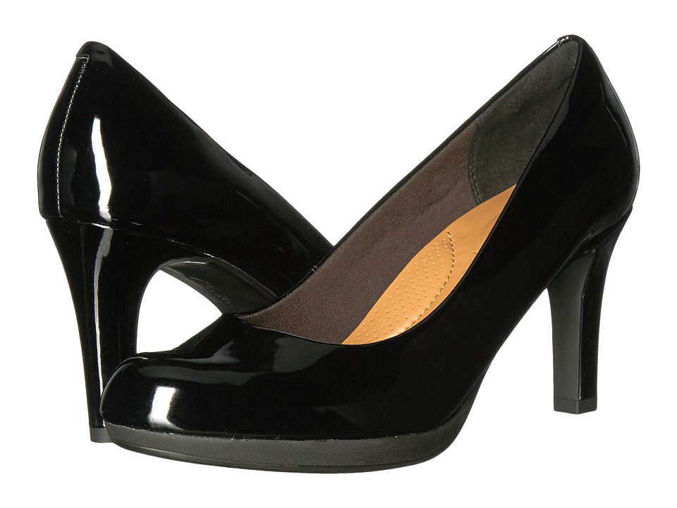Clarks Adriel Viola (Black Patent) High Heels