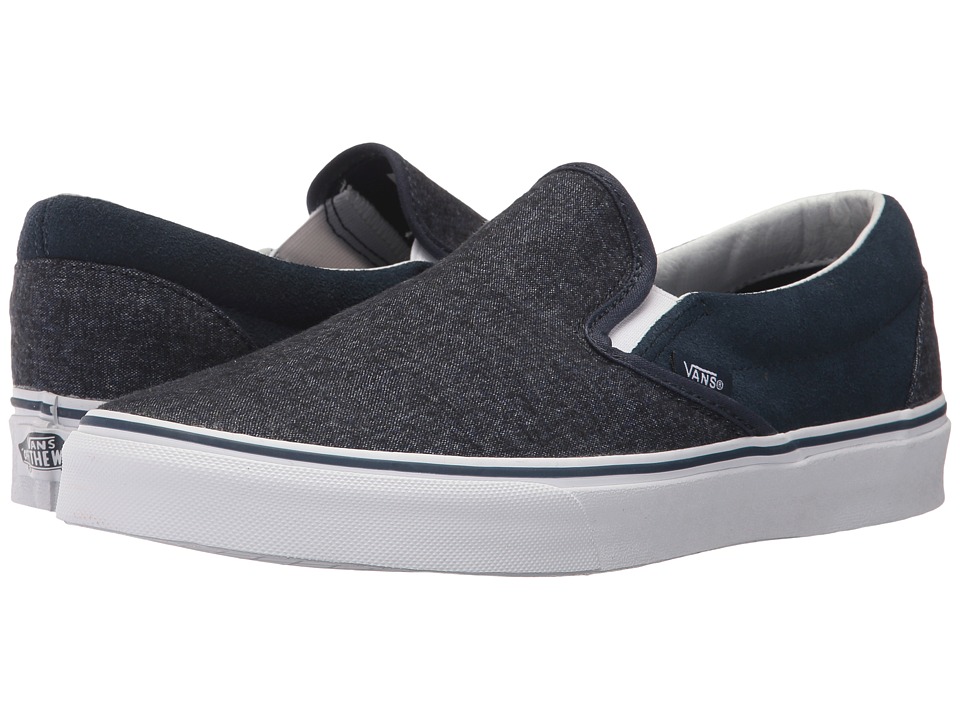 Vans Classic Slip-Ontm ((Suede & Suiting) Dress Blues) Skate Shoes