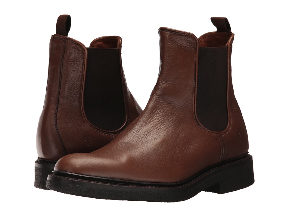 Frye Country Crepe Chelsea (Cognac Deer Skin Leather) Men